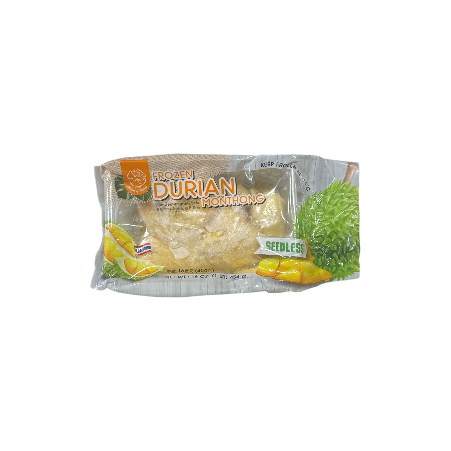 Seedless durian flesh 454g
