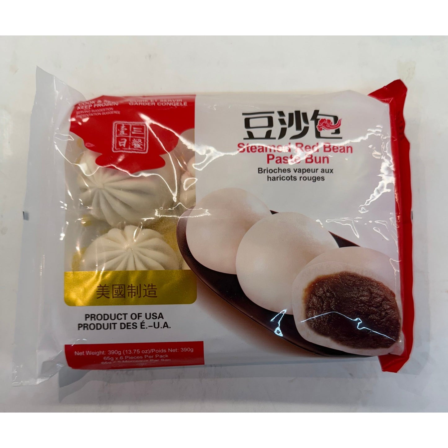 Three Meals a Day - Red Bean Paste Bun 13.75 OZ