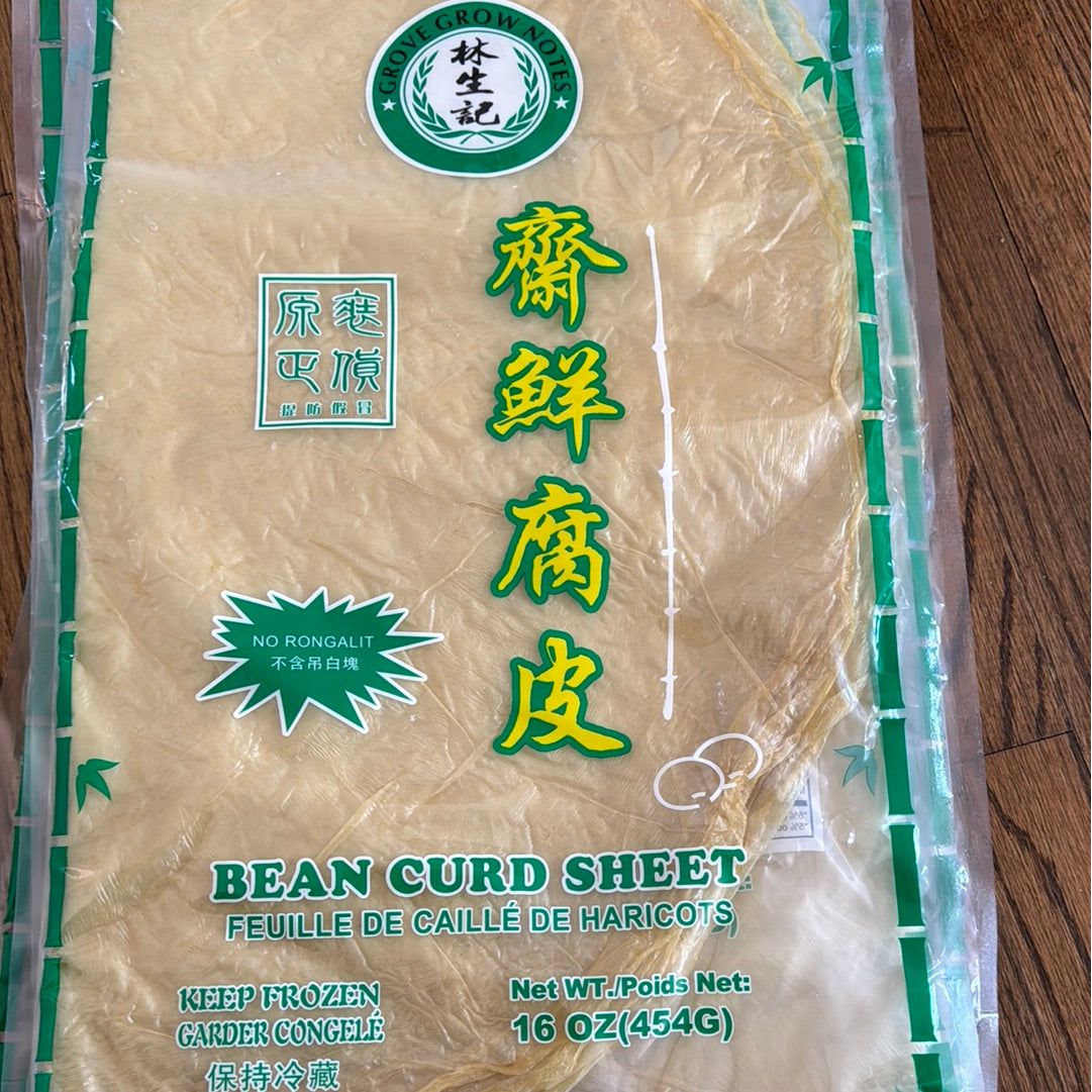 Fresh Tofu Skin ~ Whole Sheet 16oz