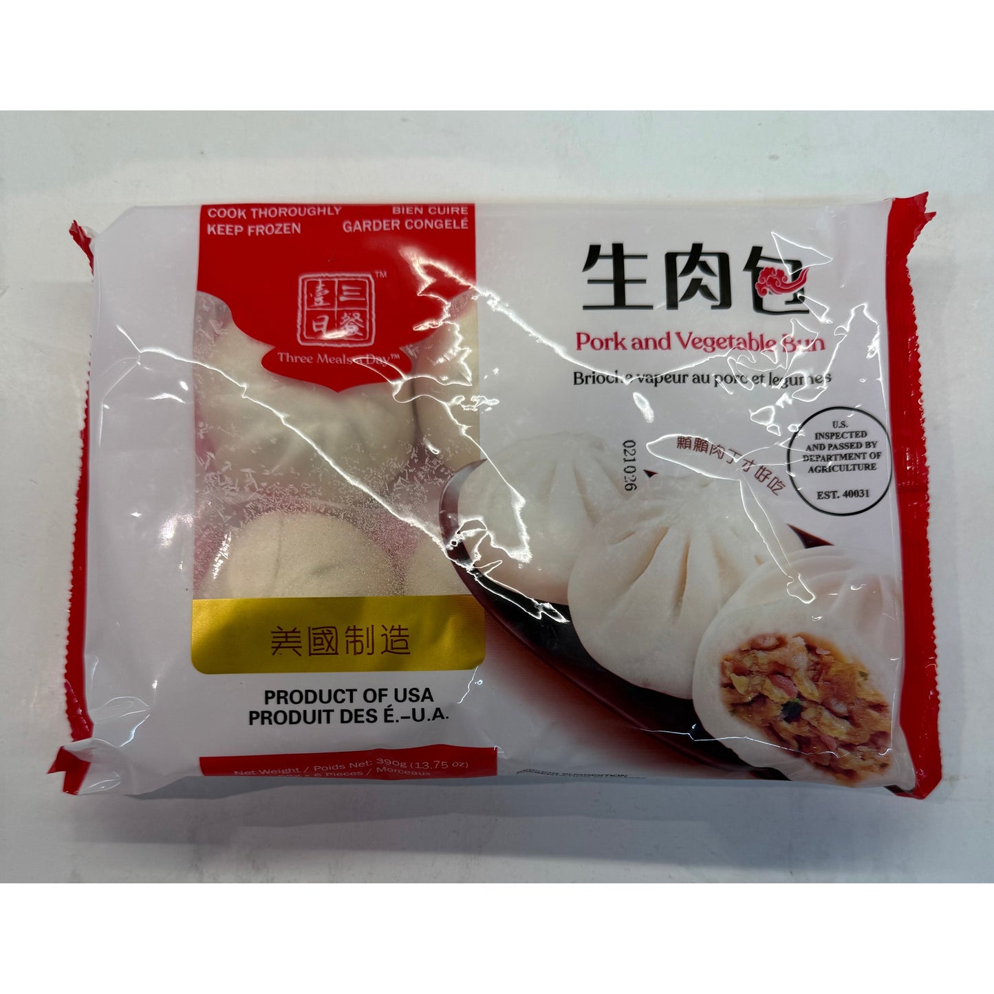 Three Meals a Day - Raw Meat Bun 13.75 OZ