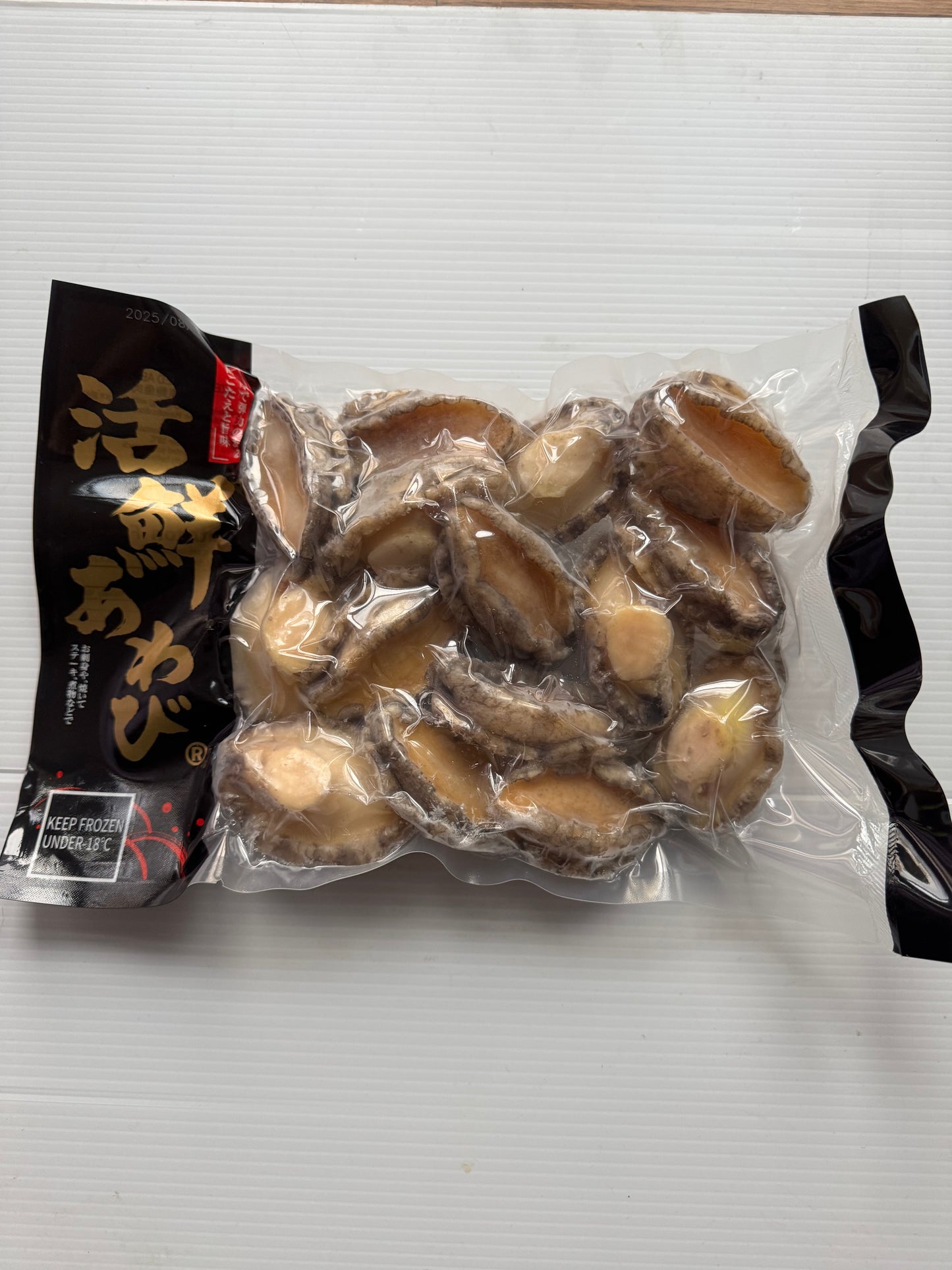 Live fresh frozen abalone meat, 15-16 pieces 16oz