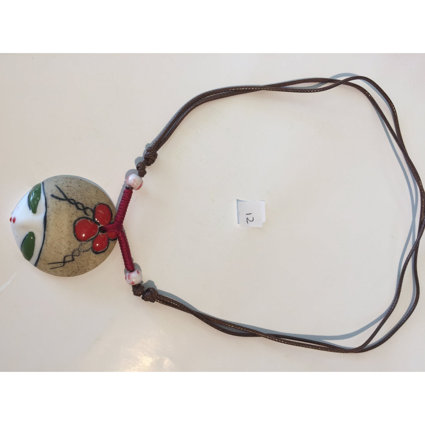 12 Four-Leaf Clover Porcelain/Mask Necklace