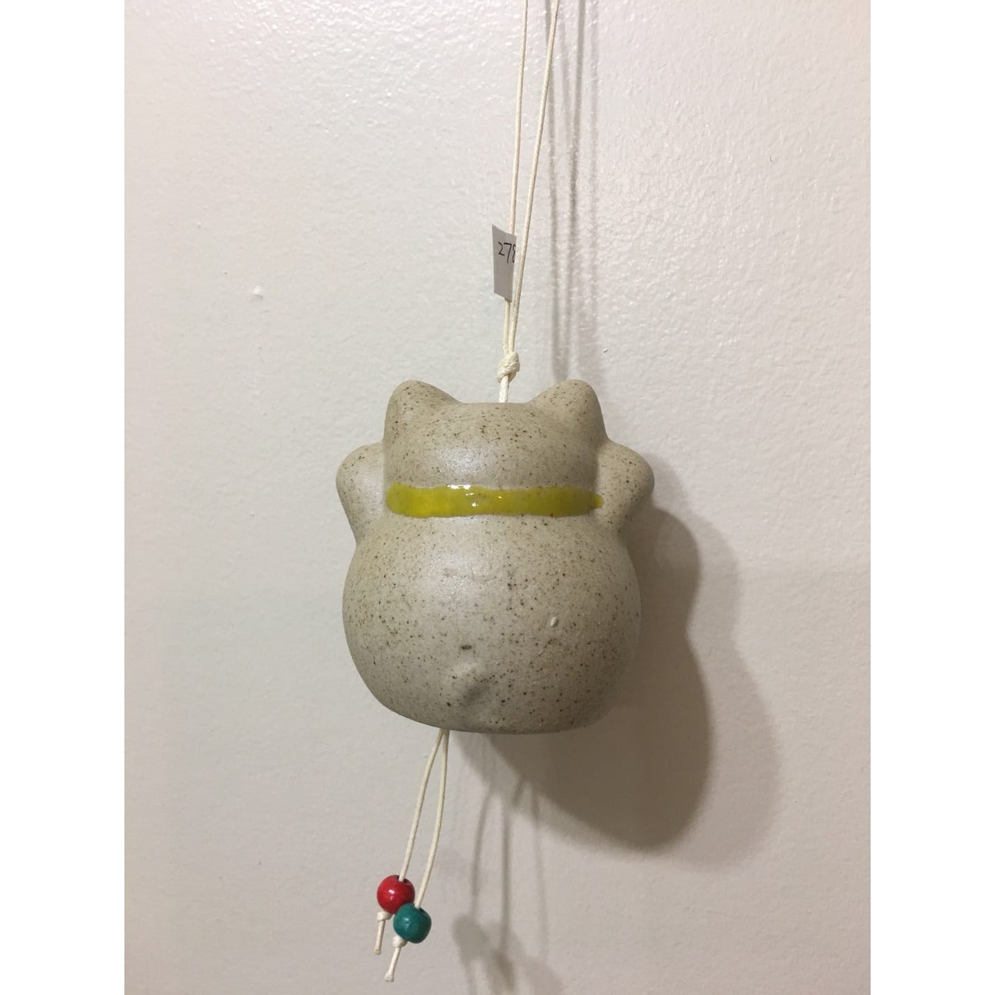 2785M1 Lucky Cat, Ceramic Wind Chime
