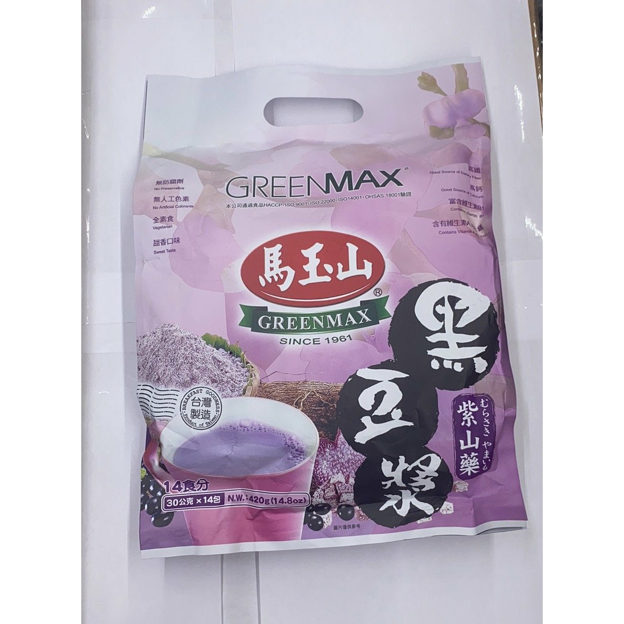 Ma Yushan Purple Yam Black Soy Milk 360g 10#