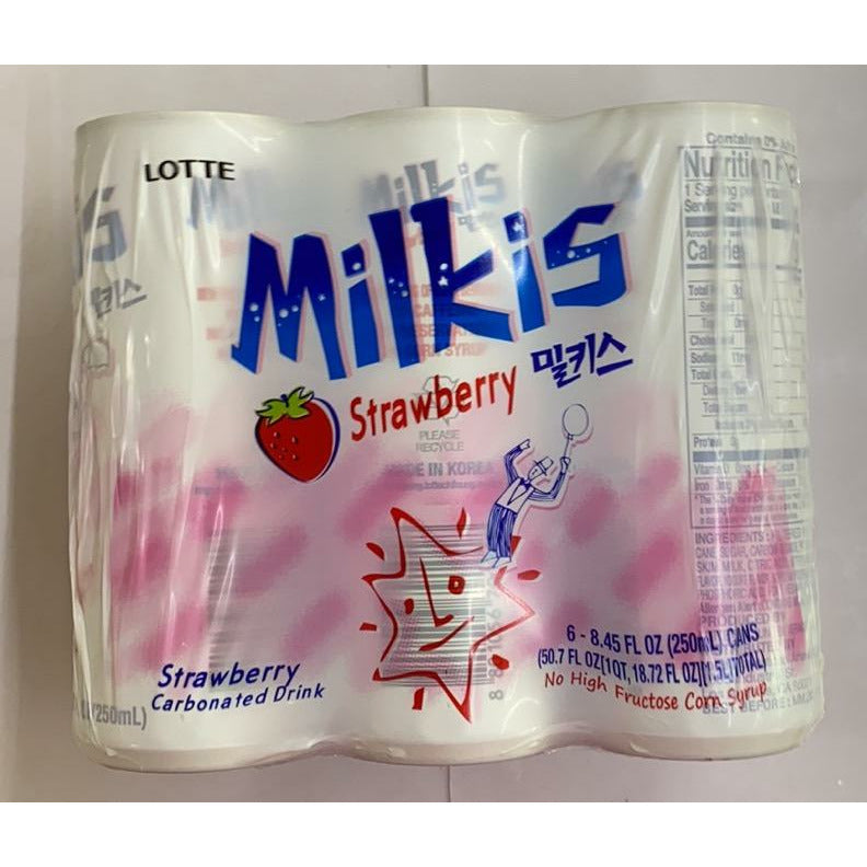 Milkis Milk (Strawberry Flavor) 8.45oz x6 bottles/pack