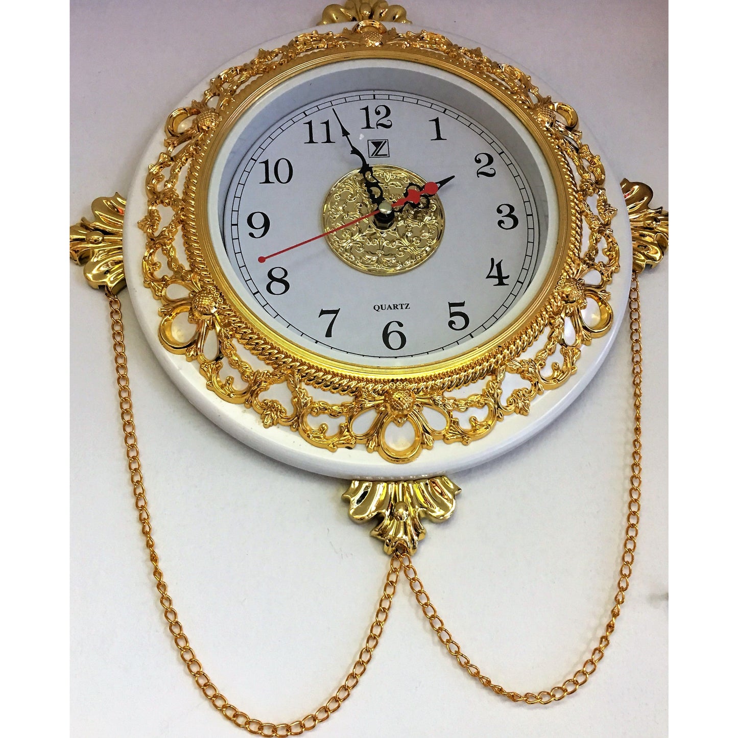 12" Yellow Chain~Wall Clock (Quartz)