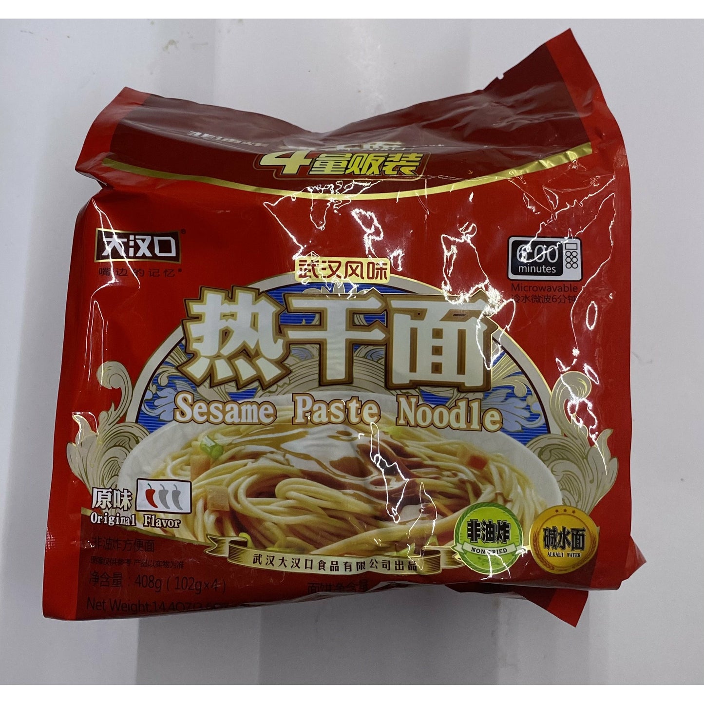 Dahan Kou Hot Dry Noodles (Original Flavor) 3.53 oz