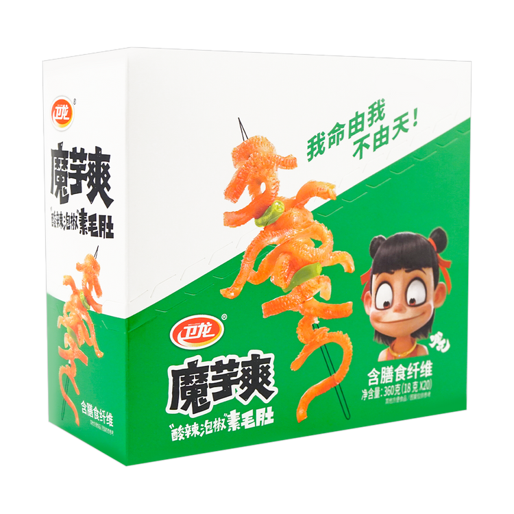 1-Weilong Konjac Snack - Sour and Spicy (Boxed) 360g