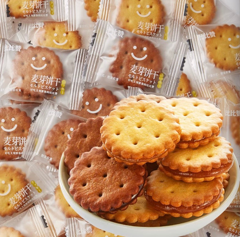 1- Bibizan Brown Sugar / Salted Egg Yolk Malt Sandwich Cookies 270g