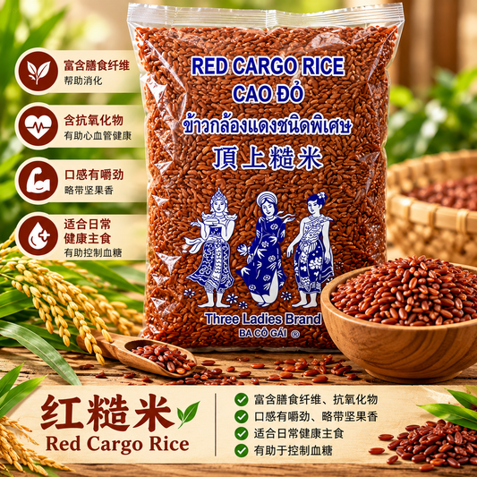 米-顶上红糙米，5磅/包