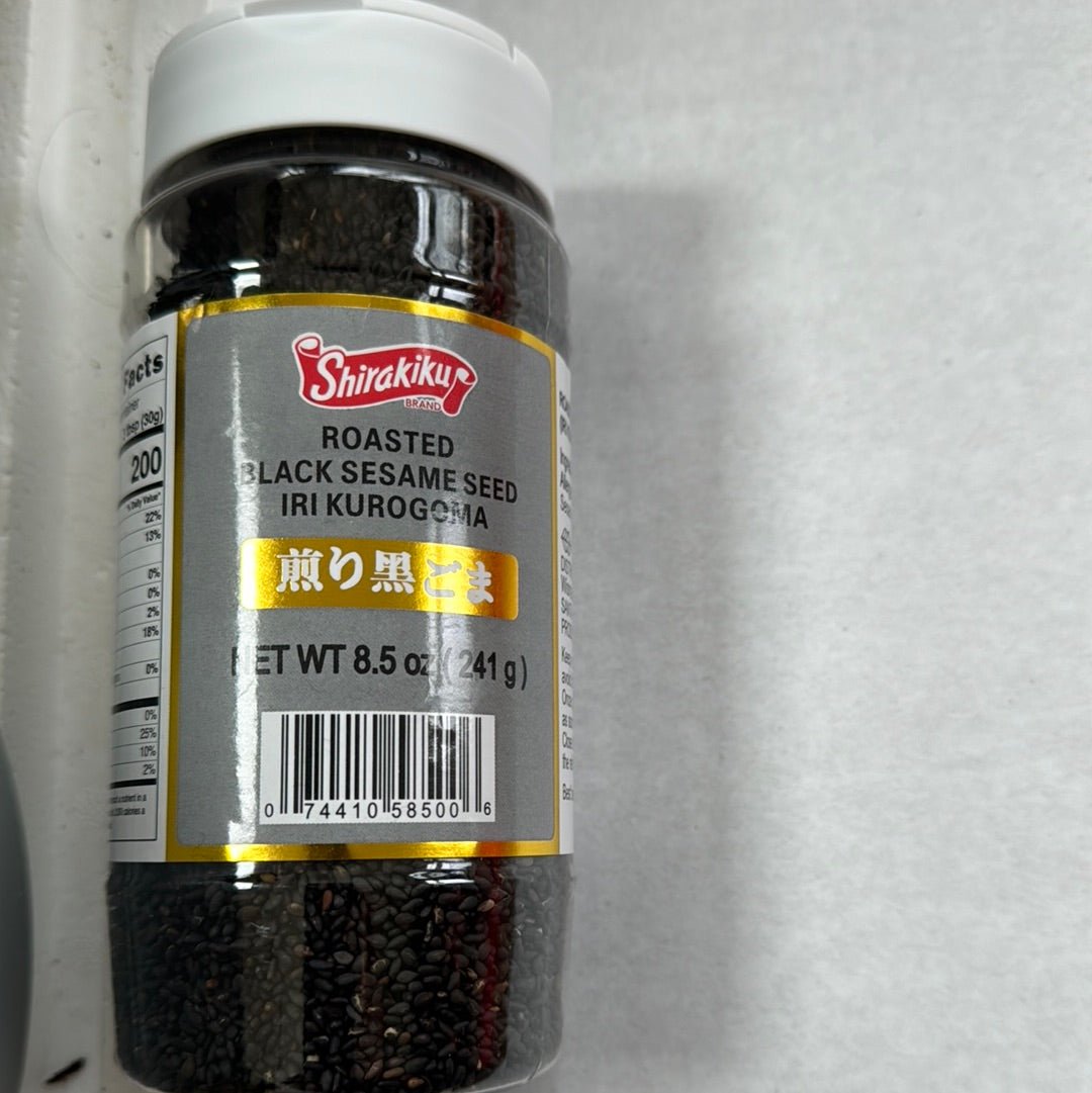 1-Black sesame seeds-bottled cooked black sesame seeds, (8.5oz, 241 pieces)