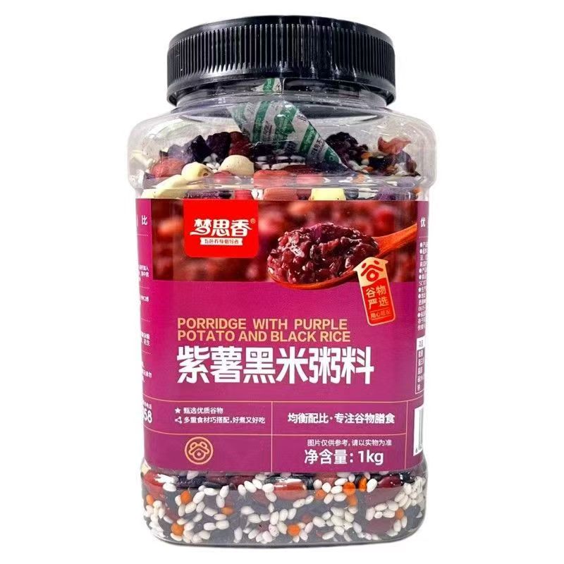 紫薯黑米粥料，950g