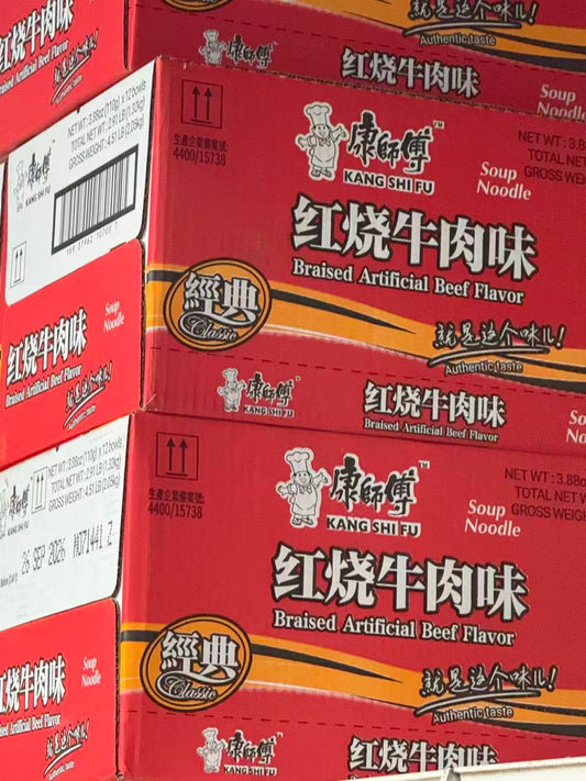 康师傅红烧牛肉面 (12碗装）