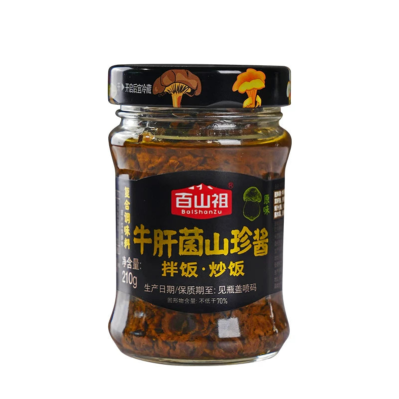 1- Baishanzu Shiitake Mushroom Sauce Boletus Sauce for Rice 210g