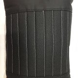 80-Car Lumbar Support (Faux Leather-Reverse with Zipper)- Black, Size: (35L * 23W * 7H) inches