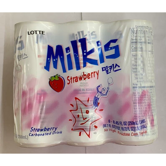 Milkis Milk (Strawberry Flavor) 8.45oz x6 Bottles/Pack