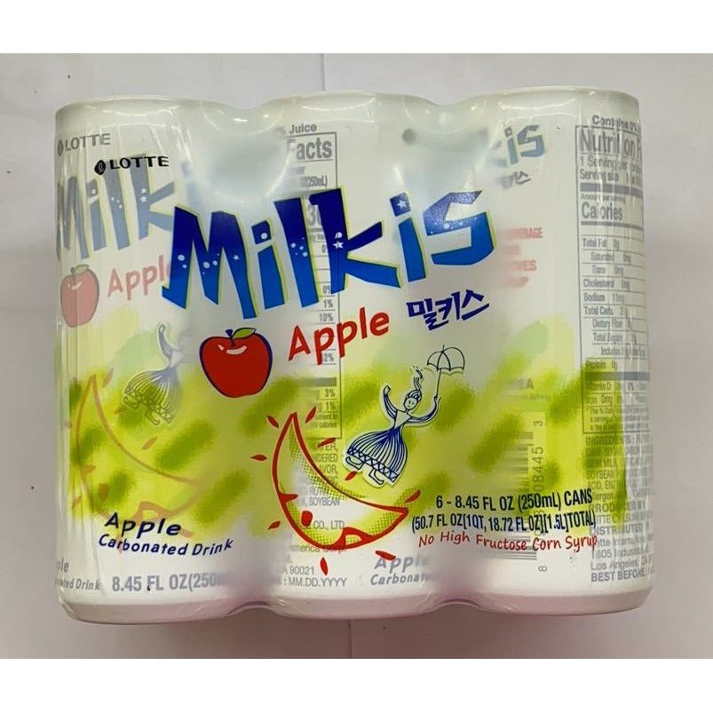 Milkis 牛奶(苹果味)8.45oz x6瓶/排