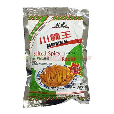 Chuanbawang Refined Spicy Pickled Vegetable Shredded 100g