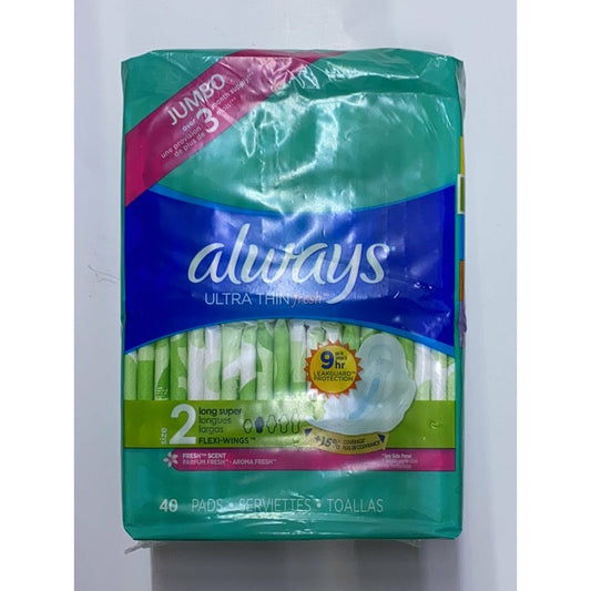 Sanitary napkin, always【size 2】ultra thin 9hr, 40 pieces, 2#