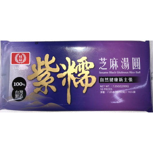 汤圆-桂冠-紫糯芝麻汤圆，2包