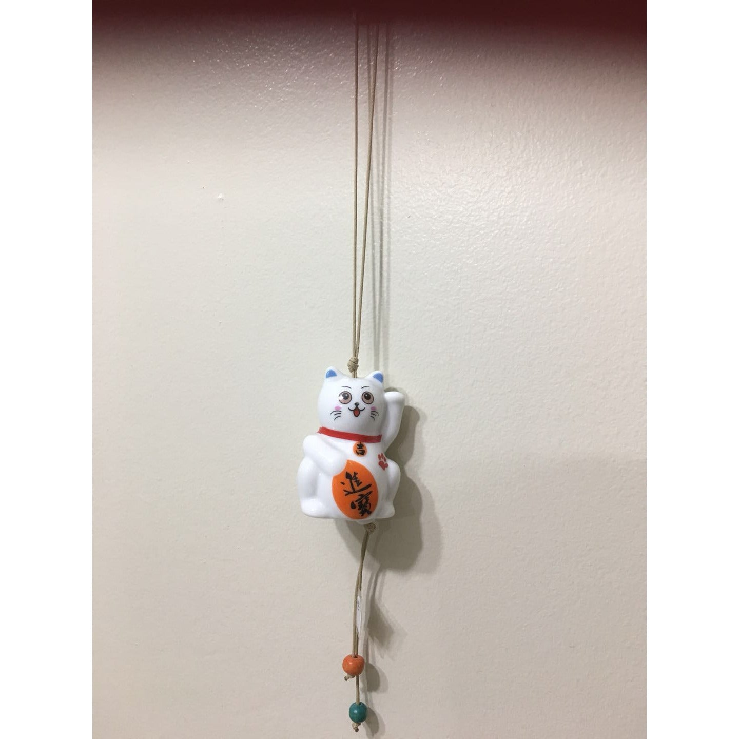 Lucky Cat (Orange), Ceramic Wind Chimes (2786e)