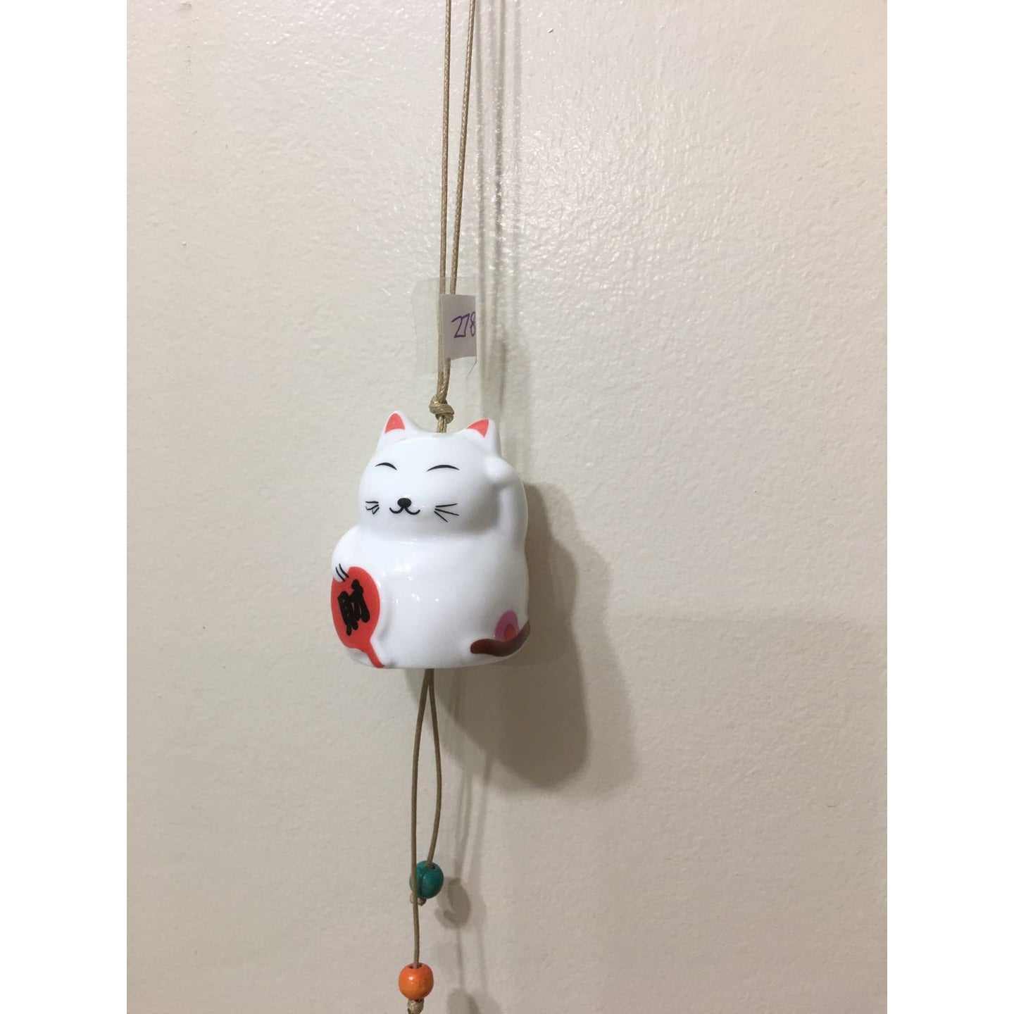 Lucky Cat, Ceramic Wind Chimes (2786c)