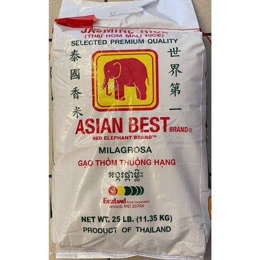 Rice - 25 lbs Red Elephant Thai Jasmine Rice