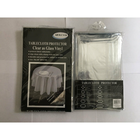 1-#698, 60"x120" Clear PVC Tablecloth