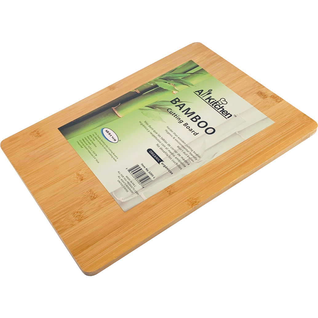 1-#3206-L, 16.5"X10.6" Bamboo Cutting Board
