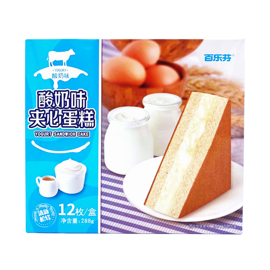 百乐芬 酸奶味夹心蛋糕 (12包装) 288g