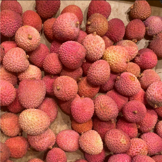 fresh lychees, about 2.7-3 lbs