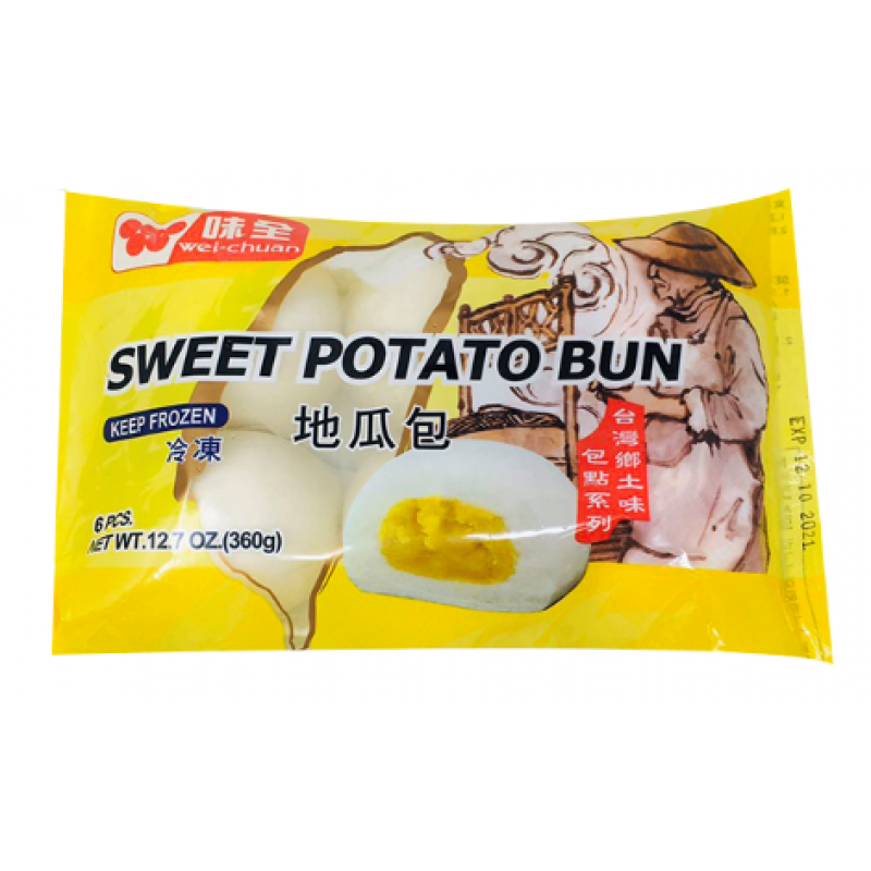Bun-Weiquan Sweet Potato Bun, 12.7Oz, (360g) Taiwanese Local Flavor