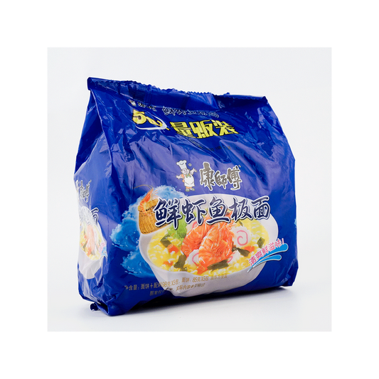 1-Master Kong Seafood Shrimp Pan Noodles! 98g*5 packs