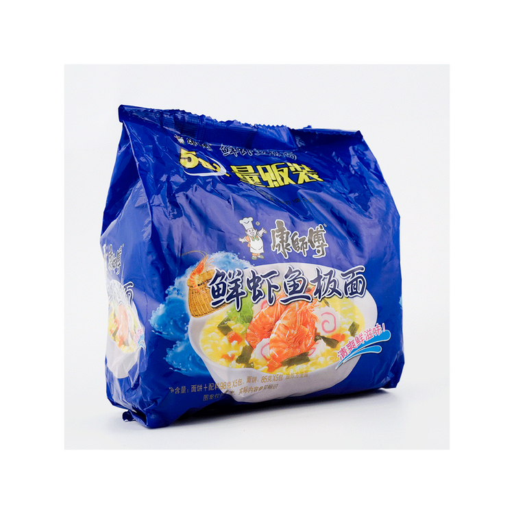 1-Master Kong Seafood Shrimp Pan Noodles! 98g*5 packs