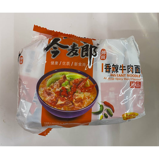 1-Jinmailang-Spicy Beef Noodles 4.13oz X5 Packs